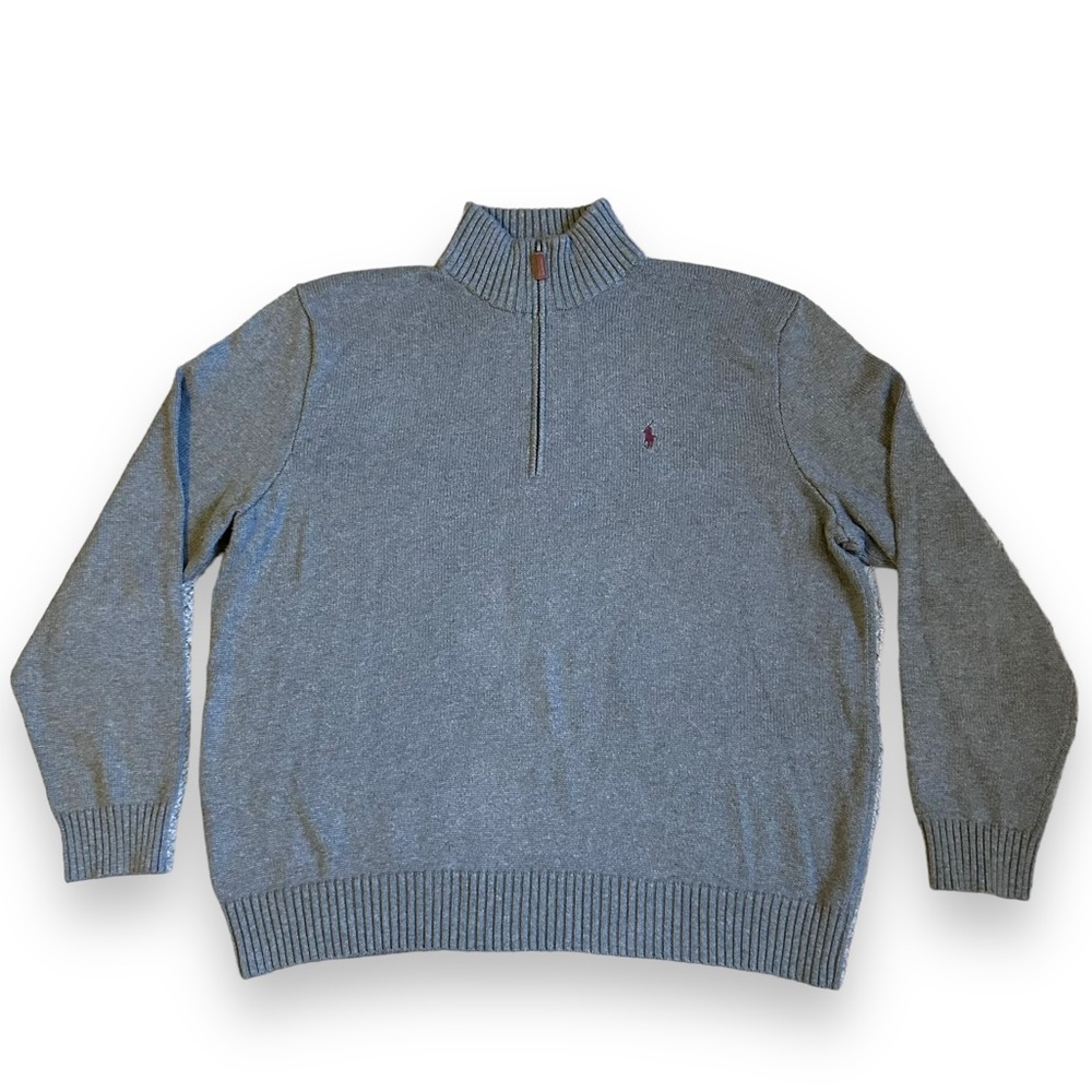 Vintage Polo Ralph Lauren Knit Sweater Pullover 3/4 Zip